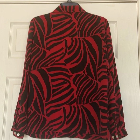 August Silk: Casual Work Office 100% Silk Long Sleeve Button Down Blouse Size S. - Picture 3 of 5